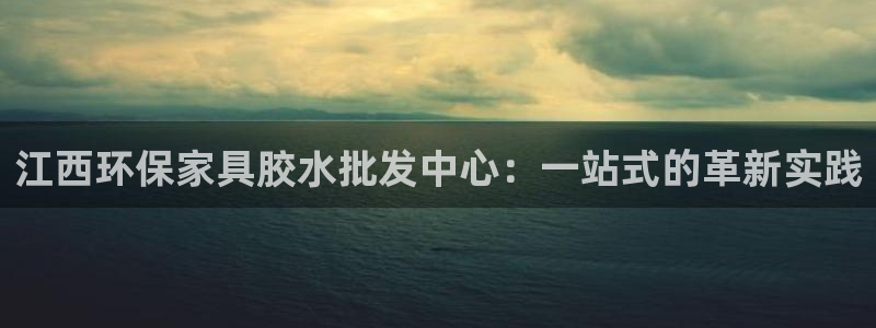 沐鸣2总代理：江西环保家具胶水批发中心：一站式的革新实践